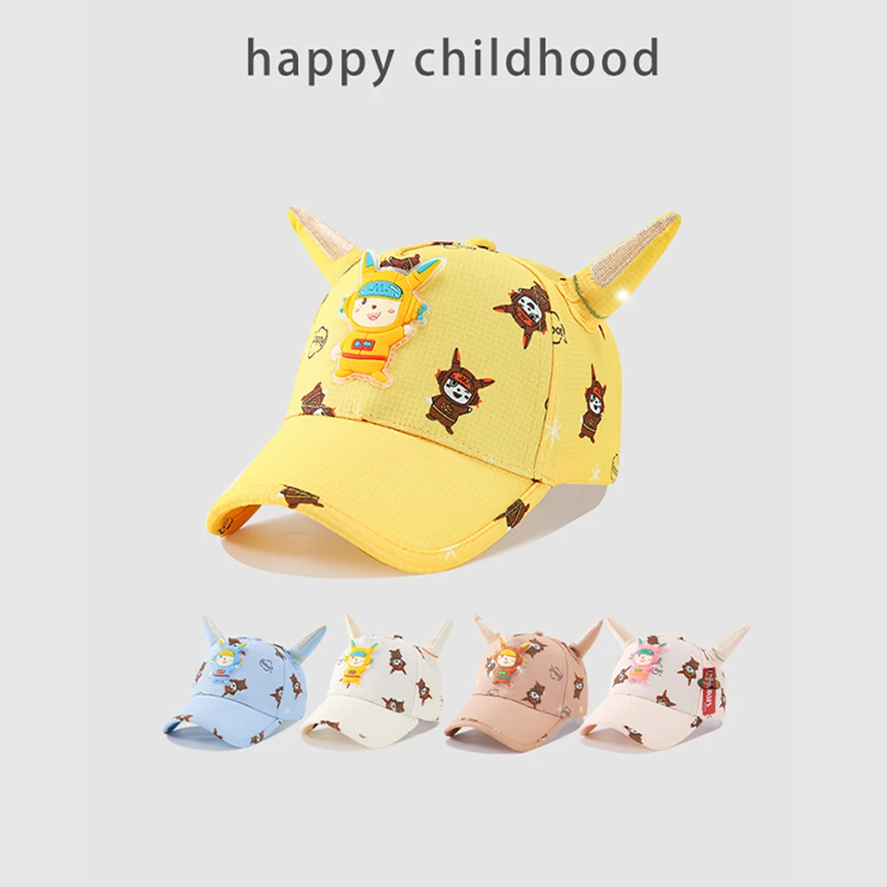 

Children's Hats Spring New Printed Cartoon Personality Baseball Caps Boys And Girls Baby Cool Sunshade Cap