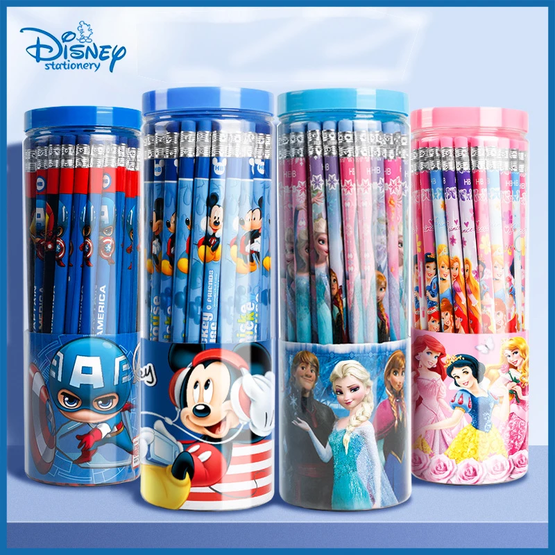 

30/50pcs Disney Mickey Mouse Captain America Hb Children'S Cartoon Pencil With Rubber The Students Learn To Write And Draw