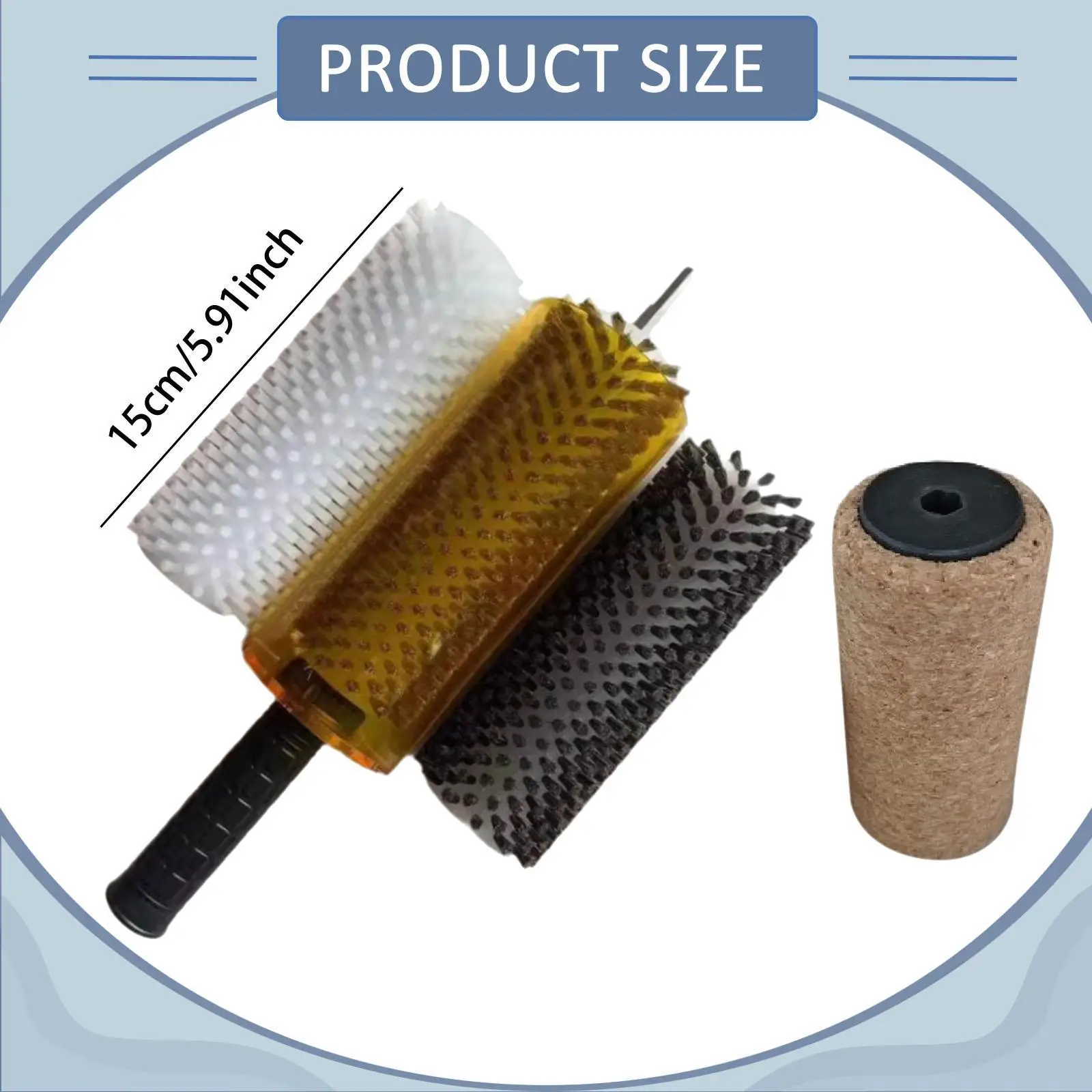 

Ski Waxing Brushes Kit Multicolor Durable Handle Cork Hair Brush Tools for Professional and Recreational Skiers