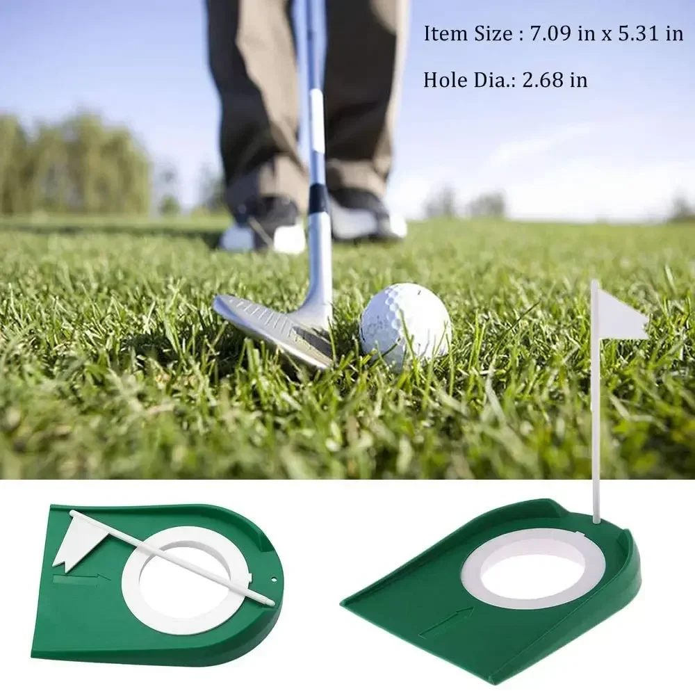 Indoor-Golf-Putting-Trainer, Bodenmontierte Putting-Green-Übungshilfe, Outdoor-Trainingshilfe mit verstellbarem Loch für zu Hause. – Detail 1