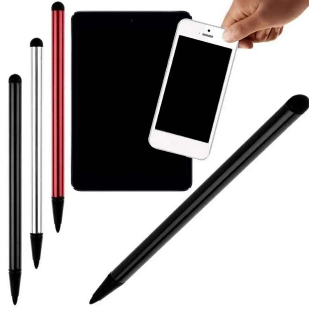 

Universal Smartphone Ios Pen Dual-use Screen Pen Suitable For Android Tablet Resistance Capacitive Metal Aluminum Tube Pen