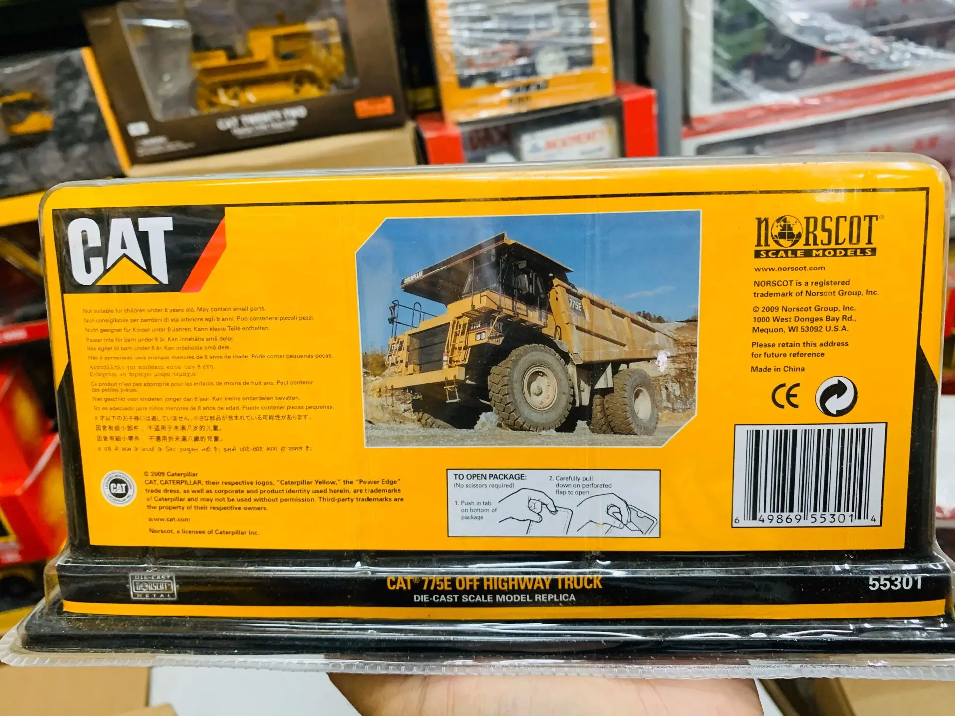 Norscot Caterpillar Cat 775E Off Highway Caminhão 1/64 Escala DieCast 55301 Nova Caixa