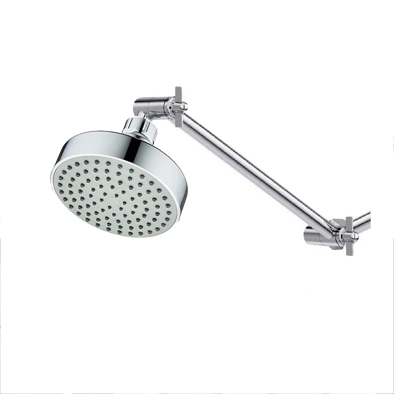 

4 inch rainfall shower head with extension arm Luxury Bathroom Showerhead Adjustable Angles, Anti-Clogging Silicone Nozzles