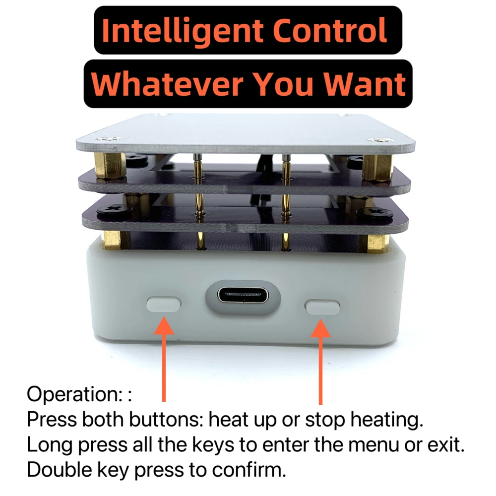 65W PD Protocol Hot Plate Preheater Printed Circuit Board Soldering Heating Plate Rework Station Preheating Platform Repair Tool