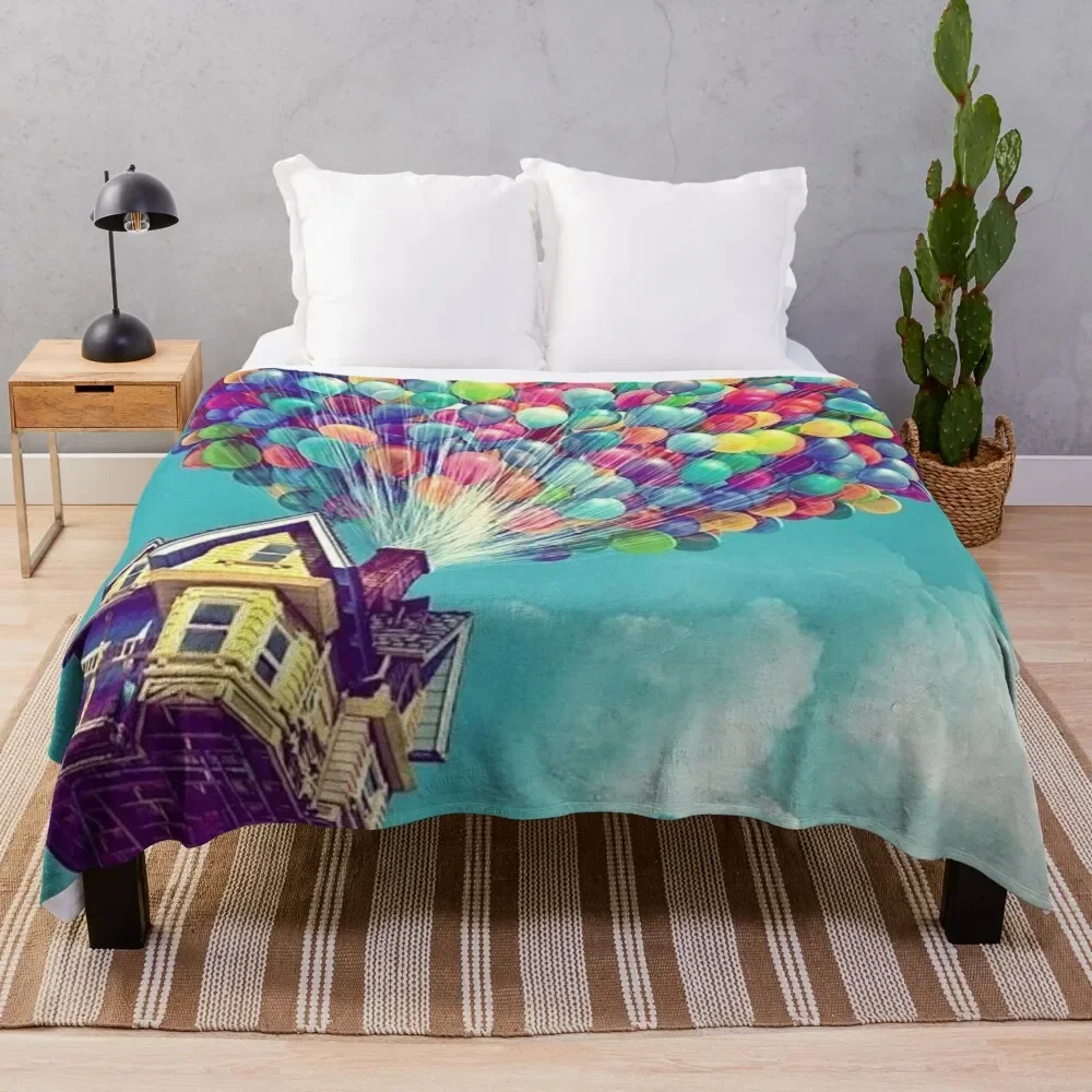 

House in the air Throw Blanket for sofa Beautifuls For Sofa Thin Blankets