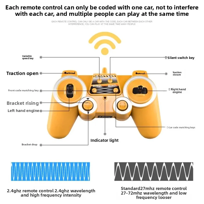 Double Eagle Remote Control Container Truck Tractor Trailer Engineering Vehicle Toy Model Transport Semi Trailer Gift for Kids