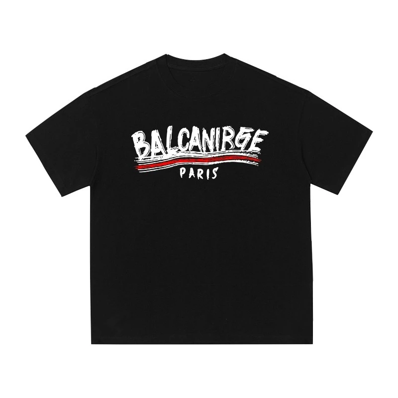 

Balcanirge Paris Street Fashion Trend Pattern Printing Summer Luxury Brand Cotton Men's and Women's T-Shirts Short Sleeves