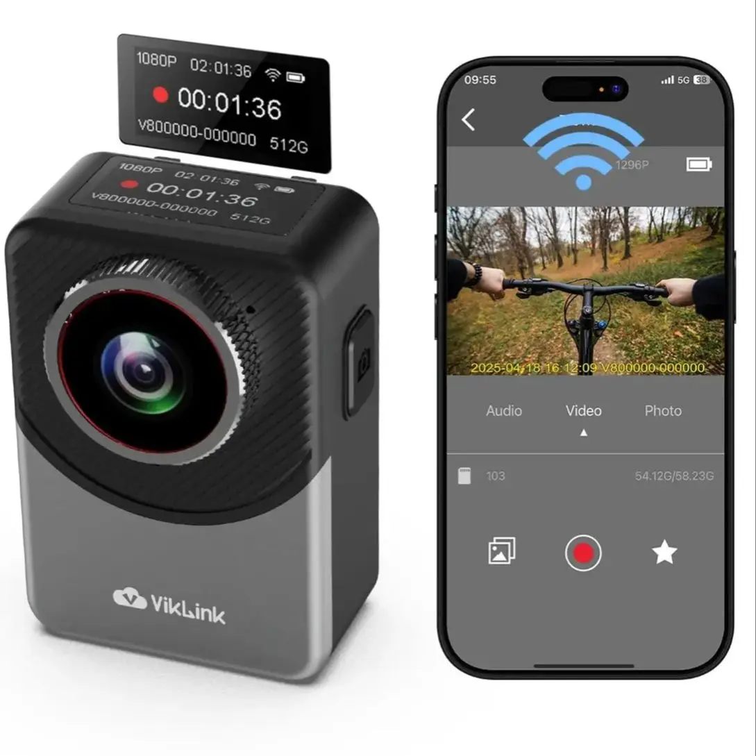 

Portable 1296P HD Night Vision Digital Video Recorder Mini for BodyCam WiFi Connectivity Waterproof CMOS Memory Card Support