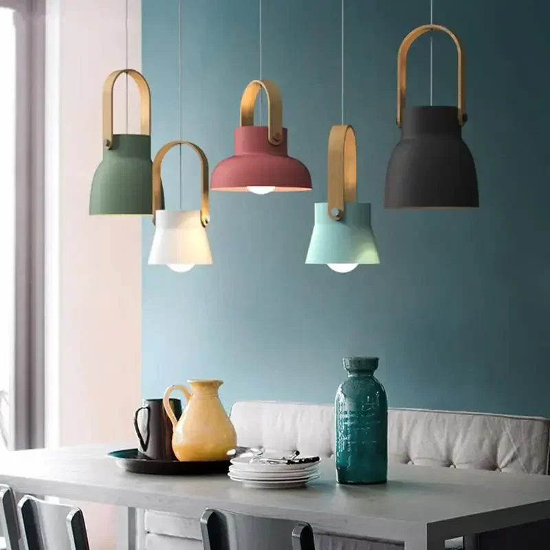 Nordic Loft LED Iron Pendant Lights Restaurant Room Bedroom Simple Hanging Lamp Home Indoor Kitchen art de pendant lamp Lighting