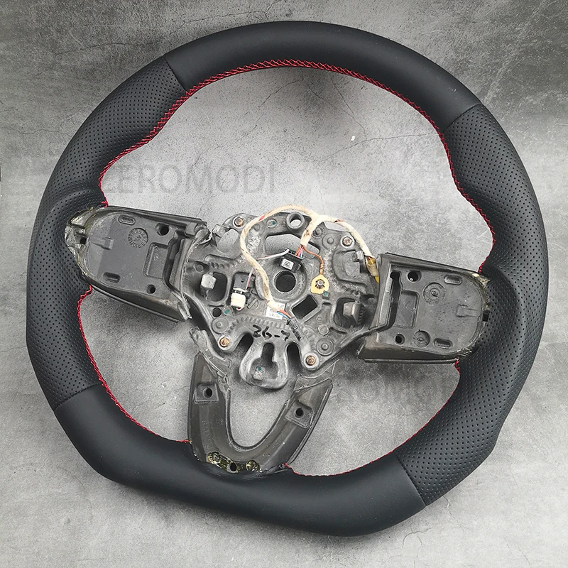 For BMW MINI F56 F57 F60 JCW Cooper Country S Flat Bottom Leather Steering Wheel