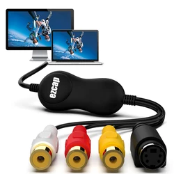 Original EZCAP AV S-Video USB 2.0 Audio Video Capture Card Plate Converter Adapter DVD DVR VHS for Win7 /8 /win10 Mac OS X 10.10