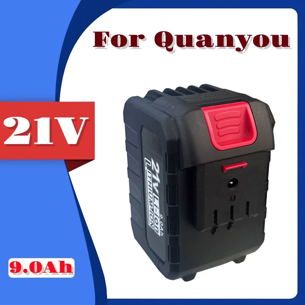 100% New 21V 9000mAh lithium-ion for QuanYou distribution drill power tool battery Super powerful lithium battery ⚡⚡