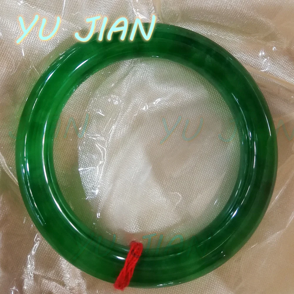 

New Natural Myanmar Grade A High Ice Floating Green Flower Bangle Jadeite Handring Emerald Jade Bracelet Delicate Scarce Jewelry