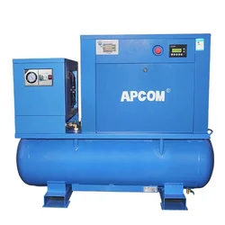 Aircompressors Industrial 10HP 7.5KW Combined Rotary Screw Air Compressor For Sandblasting