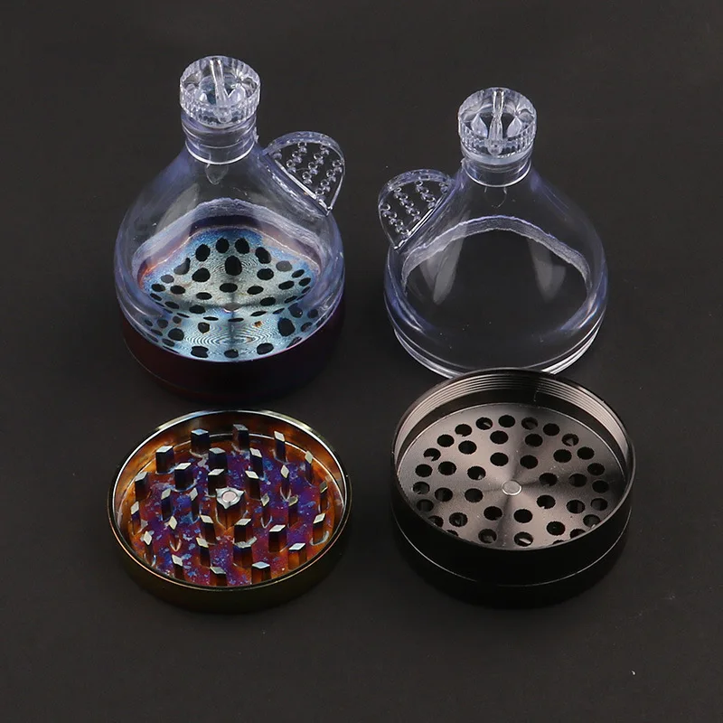 4-layer 63MM diameter hourglass metal smoke grinder Manual creative skull smoke grinder Smoke grinder