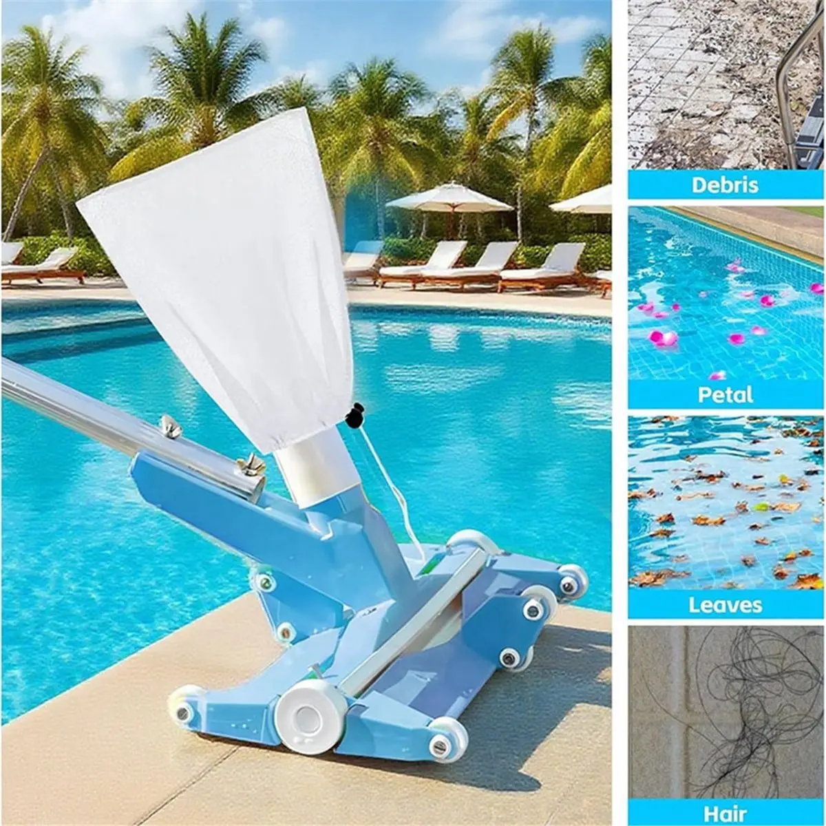 Happy New- Pool Vacuum Replacement Mesh Bag,Pool Vacuum Filter Bag,Suitable for Pools Aquariums Ponds Collecting Leaves and Debr view 4