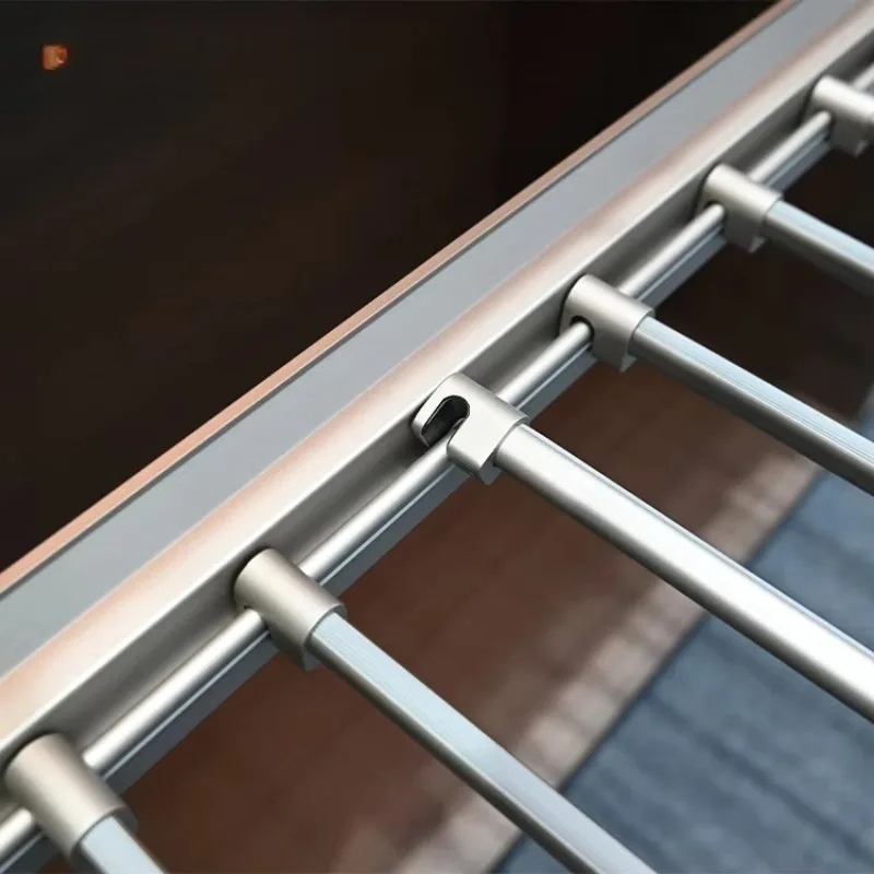 Furniture hardware accessories, adjustable trouser racks, pull-out wardrobe accessories, with hangers for clothing storage