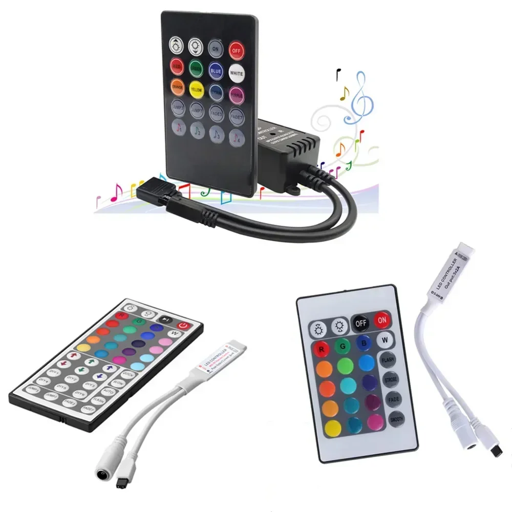 20 Keys Music Voice Sensor Controller Sound IR Remote Control Practical Home Party RGB 3528 5050 LED Strip light RGB Controllers