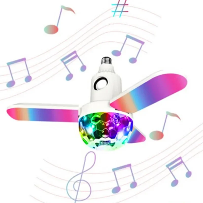 Interfaz E27, Control remoto, luces coloridas, Altavoz de música Bluetooth, teléfono móvil, Audio inalámbrico, reproducción de sonido, iluminación de bola mágica