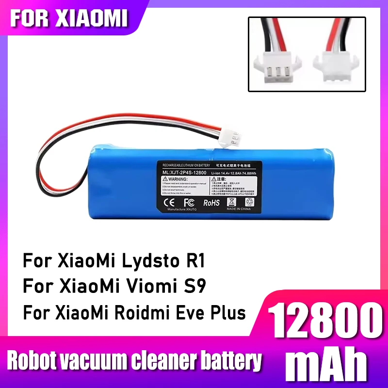 For Xiaomi M7 Pro, M7 Max, M8 Pro, Lydsto R1, VIOMI S9, ROIDMI EVE Plus robot vacuum cleaner 14.4V lithium-ion battery