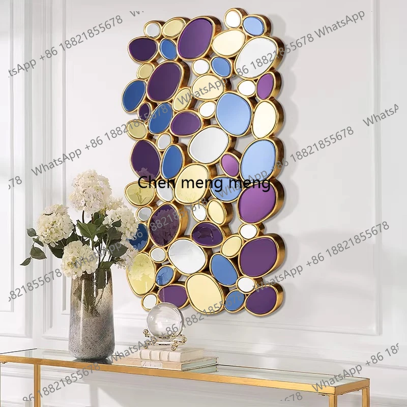 Vintage, minimalist American light luxury makeup mirror wall hanging