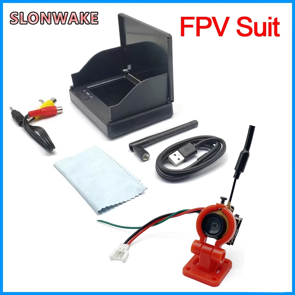 

5.8G 48CH 4.3 Inch FPV Monitor 480*272 Build-in Battery and 5.8g 48CH 200mW Transmitter VTX-CAM AIO 1200TVL camera for RC