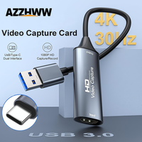 USB3.0 Video Capture Card 4K HDMI-compatible to USB & Type-C Video Grabber Live Streaming Recording for PS4 XBOX Game DVD Camera