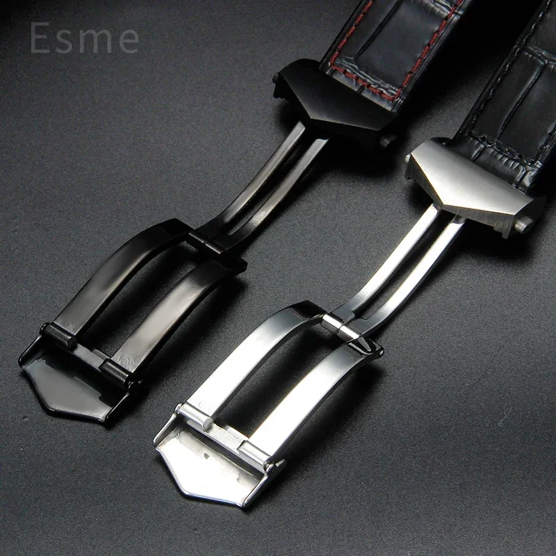 Moda simples pulseiras de couro genuíno para heuer tag série impermeável respirável premium bambu textura cinta 20 22 24mm