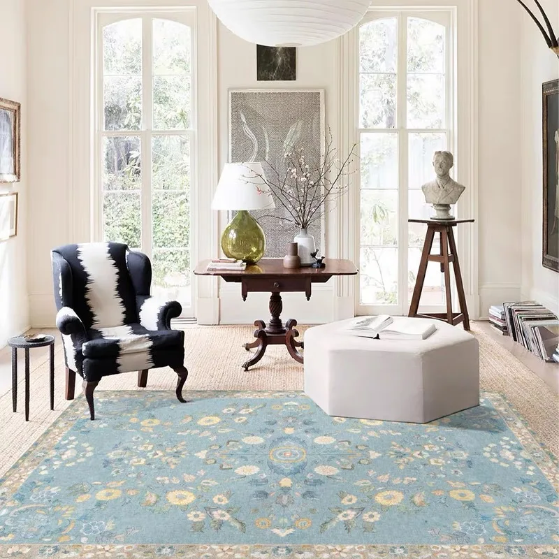 VIKAMA European Style Living Room Large Carpet Comfortable Bedroom Bed Blanket Home Sofa Table Mat Vintage Cloakroom Carpet