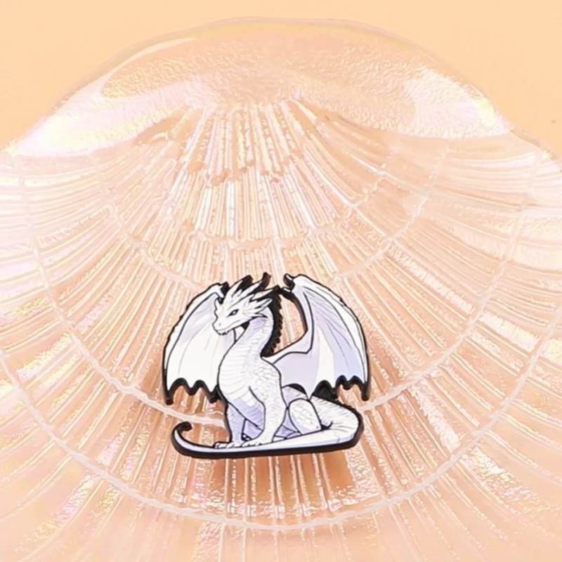 Pin esmaltado dragón para solapa táctica, alfiler metal mujer - imagen 2