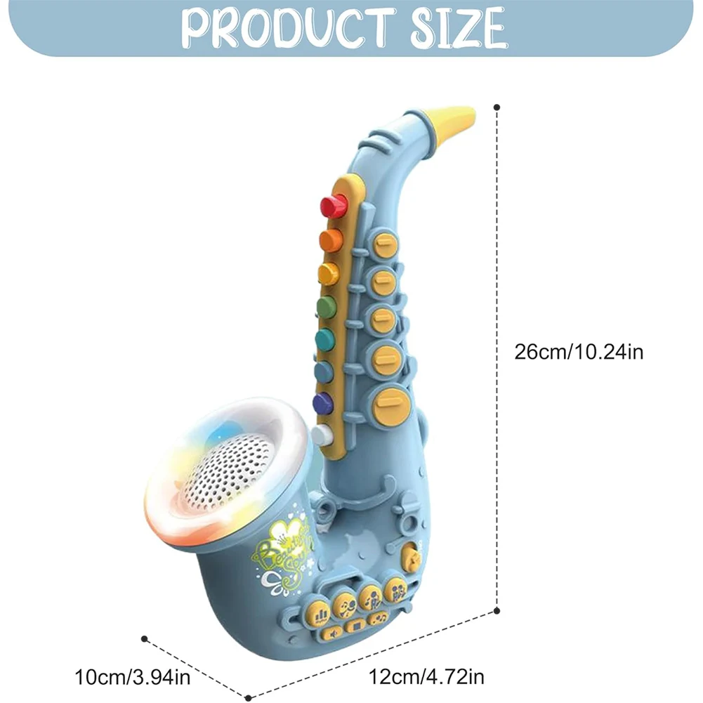 เด็ก Early Education เล่นเครื่องมือจําลองไฟฟ้าเพลงของเล่นเด็กแซ็กโซโฟนของเล่นสําหรับ 3 4 5 6 7 ปีเก่าชายหญิง