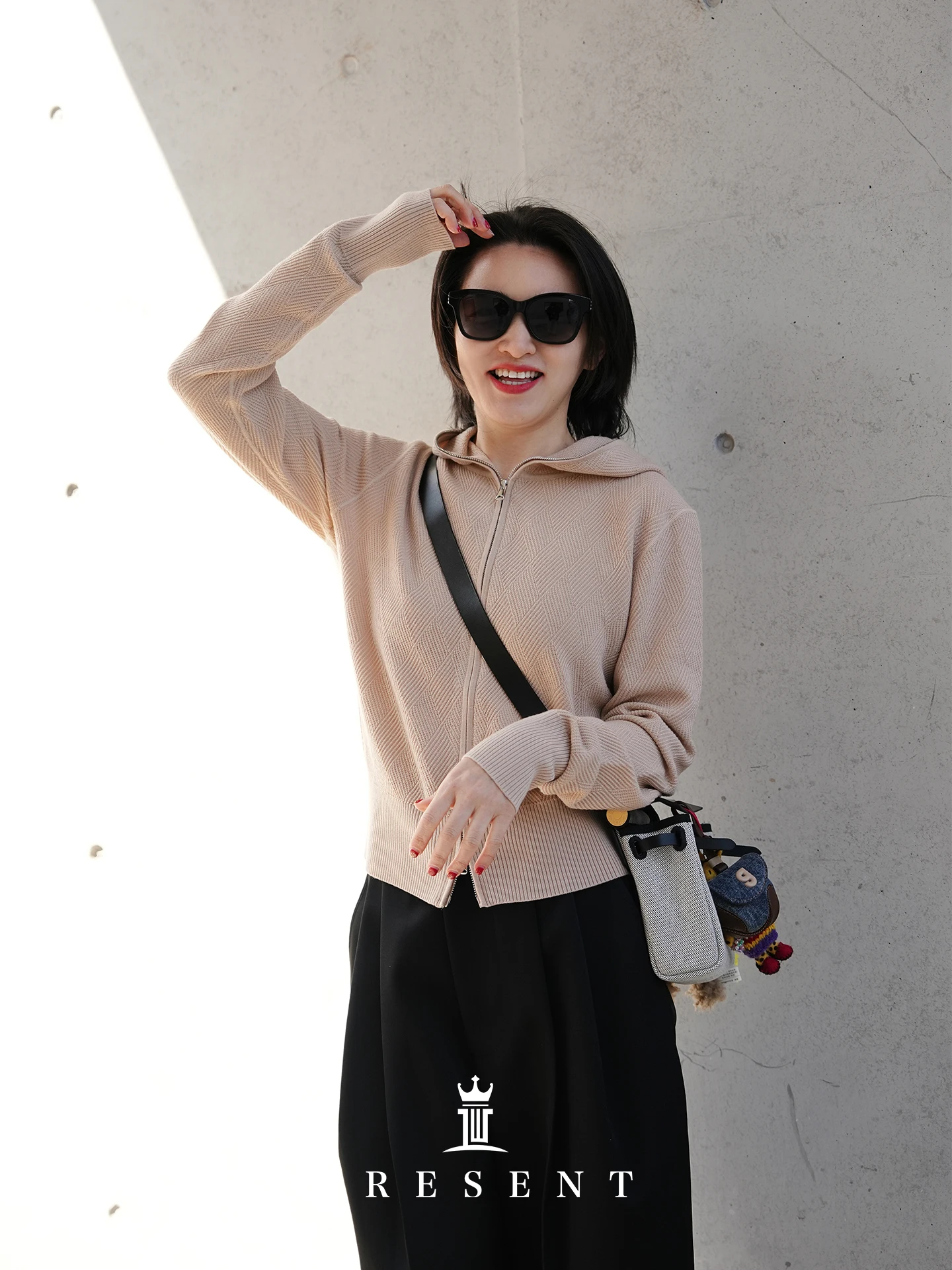 

Jc Spun Wool Hooded Knitted Cardigan Zipper Fem Spring New Sle Soft Long Sve ort Length Breathable Skin-friendly