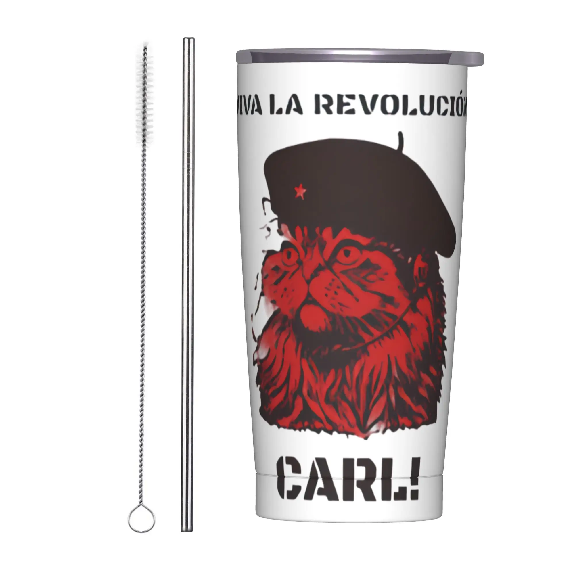 I Am Yelling Carl Donut Cat Meme Tumbler  Portable Hot Drinks Water Bottle Stainless Steel Travel Thermal Cups