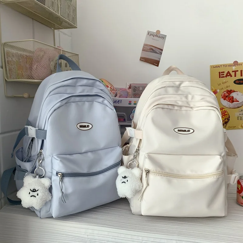 Fashion New School Bag for Teenager Girls School Backapck Female solid Backpack Women Backpack Anti-theft Shoulder Bags