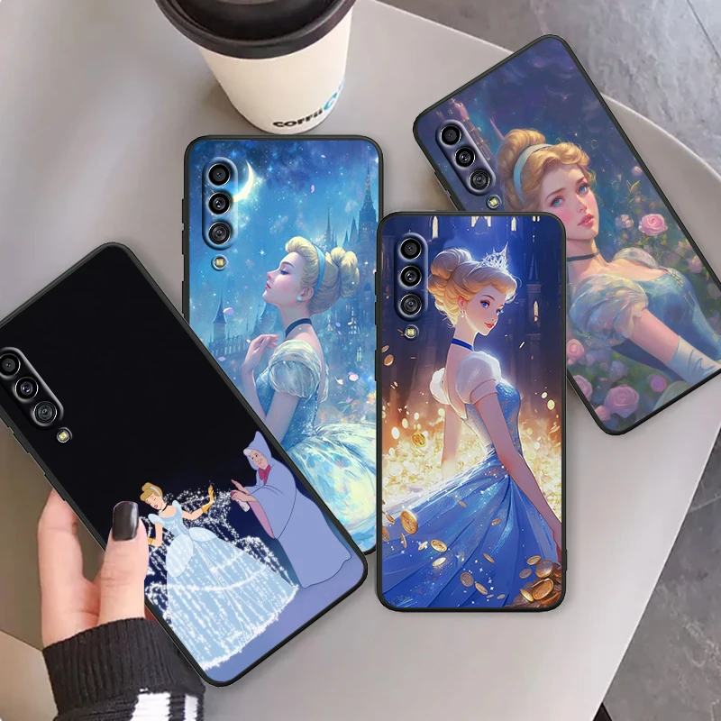 Cinderella Disney Cartoon Cute For Samsung A53 A52 A33 A32 A51 A71 A21S A13 A73 A50 A22 A23 A03 A72 A54 A12 5G Black Back