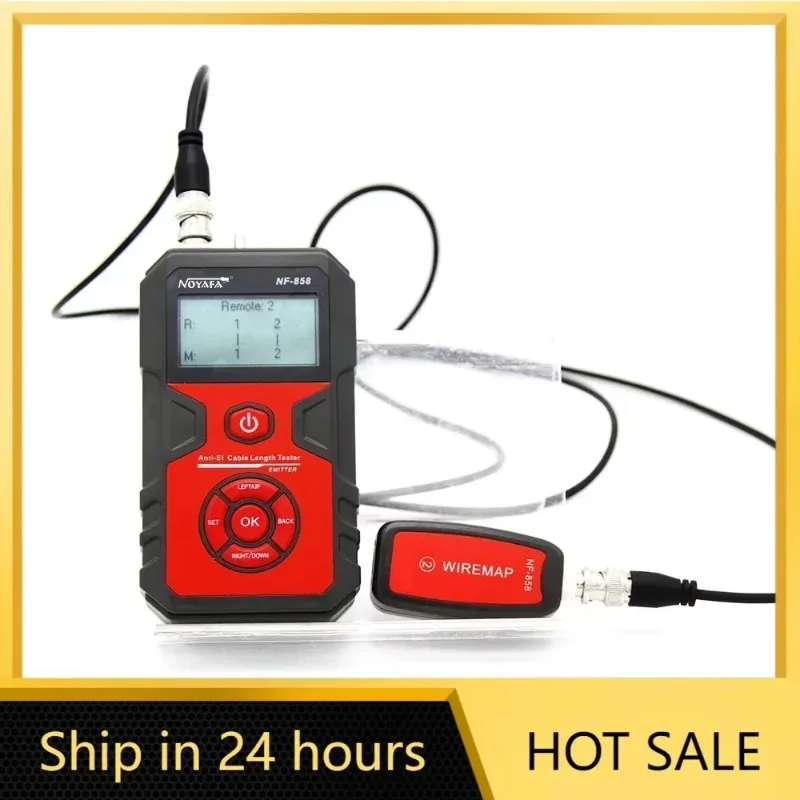 Noyafa NF-858C Portable Cable Tester Wire Tracker with RJ11 RJ45 BNC Line Locator for Network Testing And Finder Measure Length