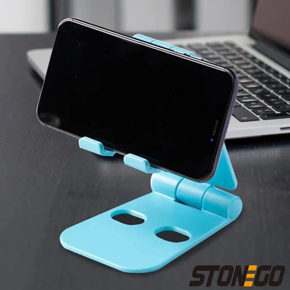 STONEGO 270° Desktop Mobile Phone Stand, Double Folding Portable Stand, Simple Storage and Display, Lazy Tablet Stand
