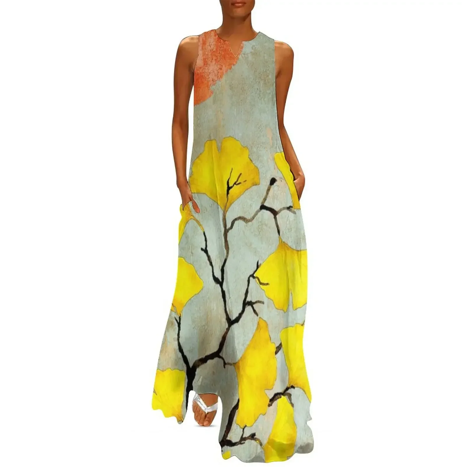 

Ginko floral decoration #ginko Long Dress dress for woman long dress women evening luxury