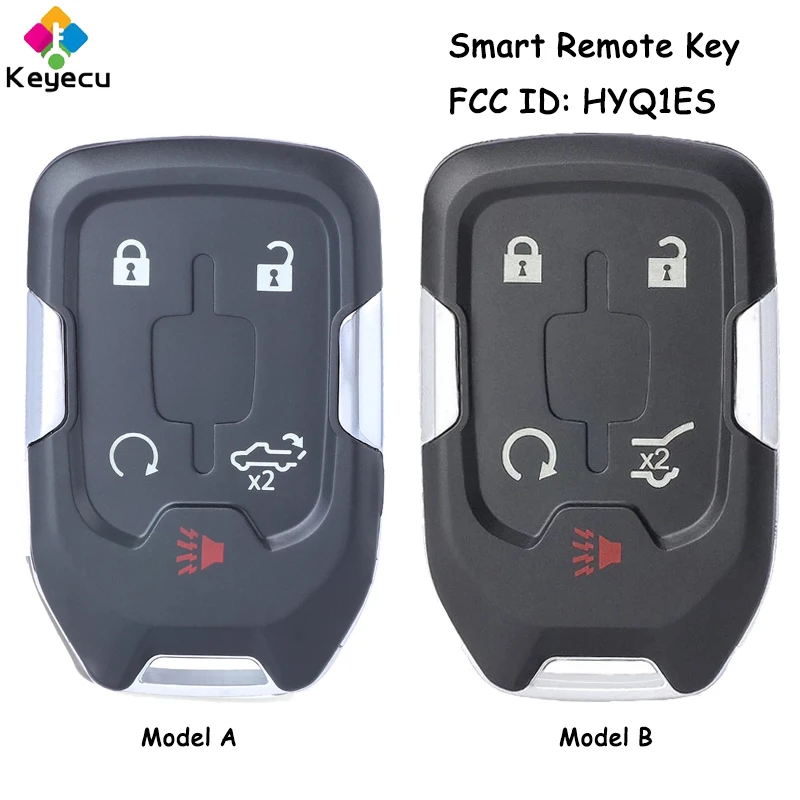 

KEYECU Smart Remote Control Car Key With 5 Buttons 433MHz for Chevrolet Silverado for GMC Sierra 2021 2022 Fob FCC ID: HYQ1ES