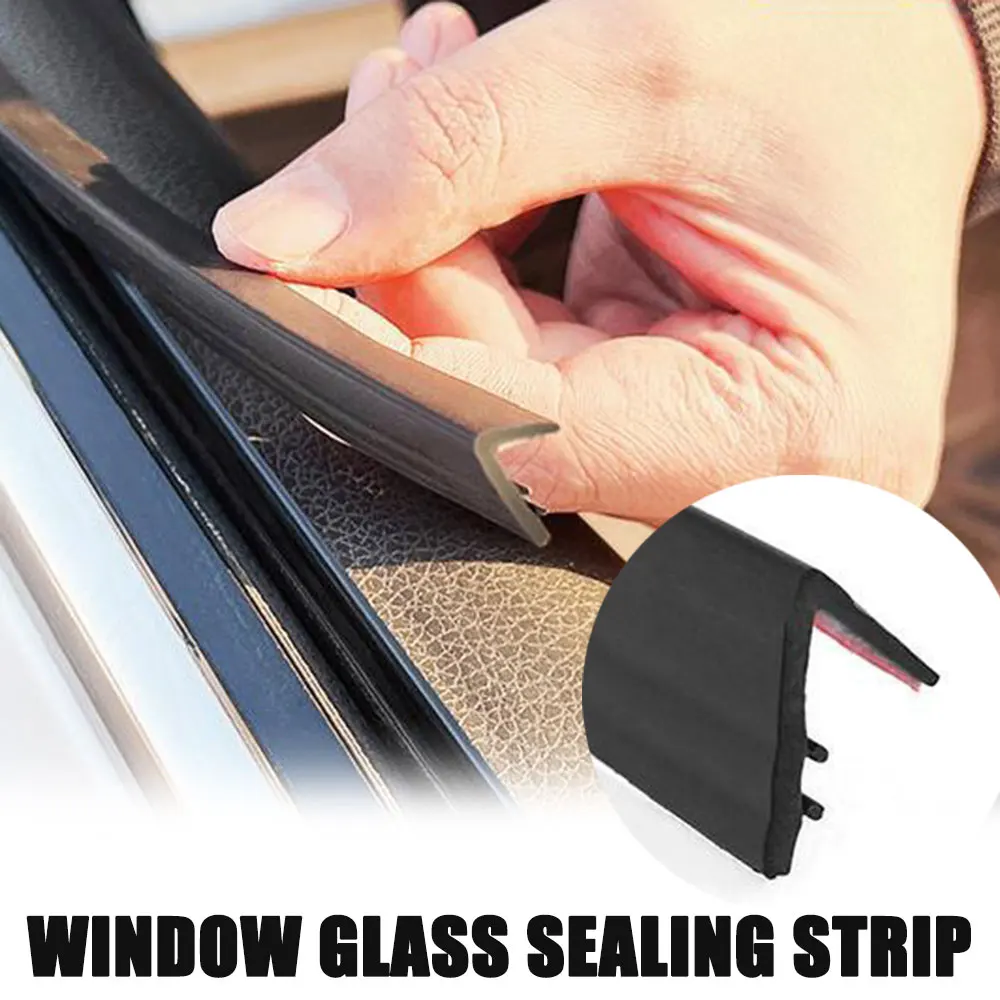 1/2/4m Car Window Seal Strip Auto Rubber Side Window Filler V Shape Sealing Strips Noise Insulation for Car Window Lift