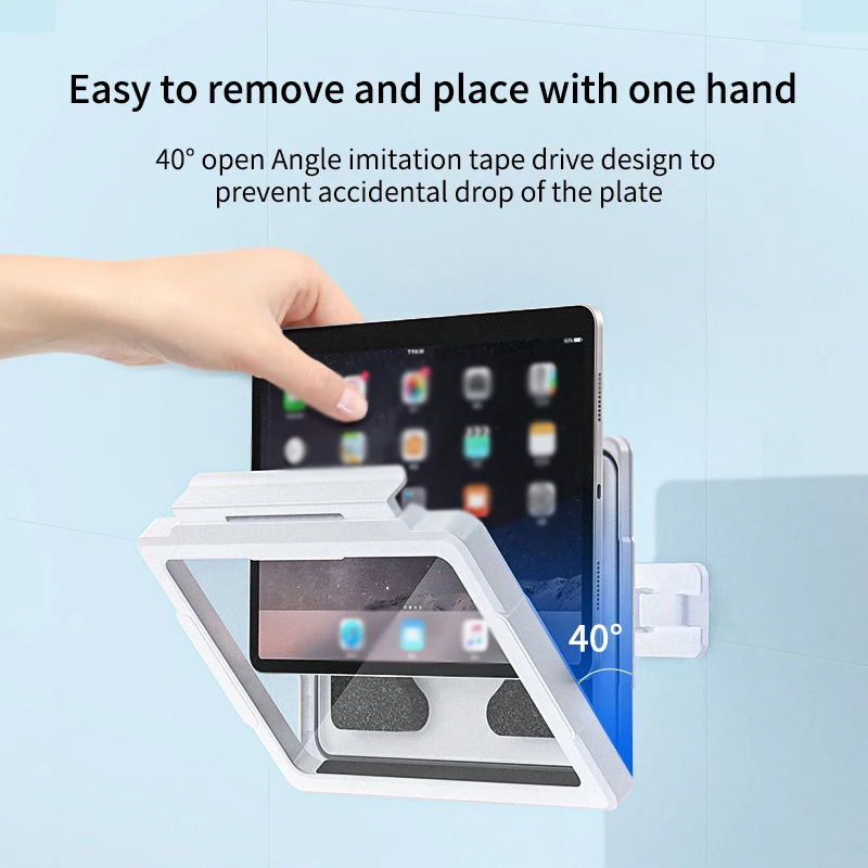 Bathroom Waterproof Tablet Box for Bathing and Watching Tv, Lazy Person Bracket, Toilet Drama Chasing Artifact, Bathroom Shower Room, Mobile Phone Tablet Rack, Wall Hanging, Wall Punch-Free, Suitable