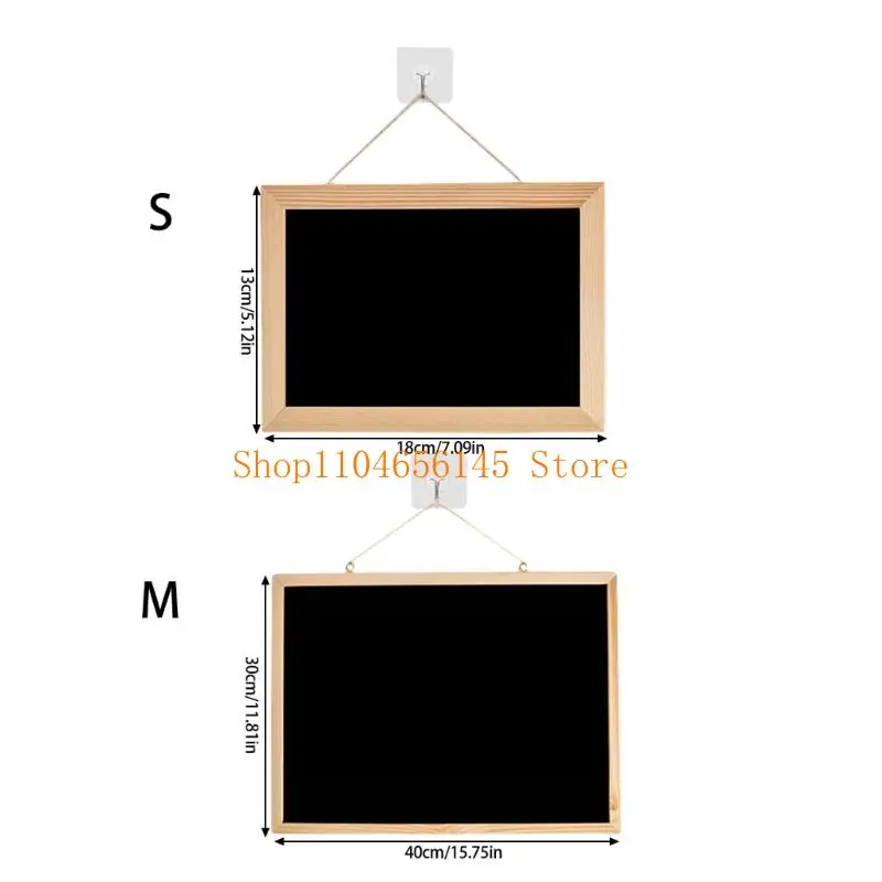 5asd Small Chalkboard Double-Sided Hanging Blackboard Writeable Blackboard
