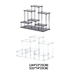 Acrylic Display Stand Showcase Stand Display Shelf for Figures Toy Home Decoration Display Riser Tiered Display Stand Ornament