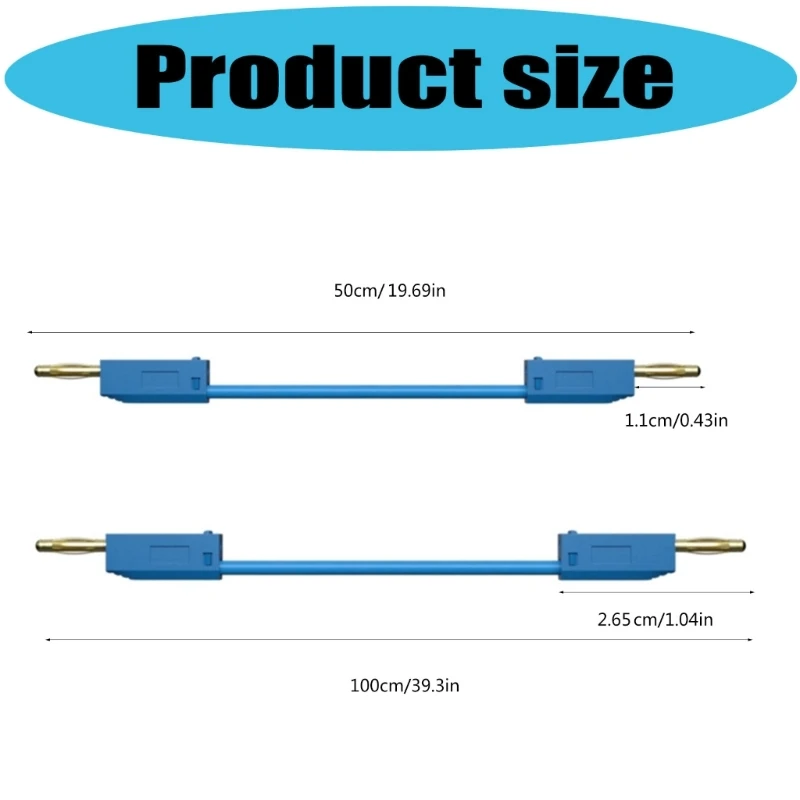 バナナ バナナ プラグ テスト リード 測定ライン マルチメータ ジャンパー ワイヤ 電気テスト ケーブル スタッカブル バナナ プラグ ワイヤ