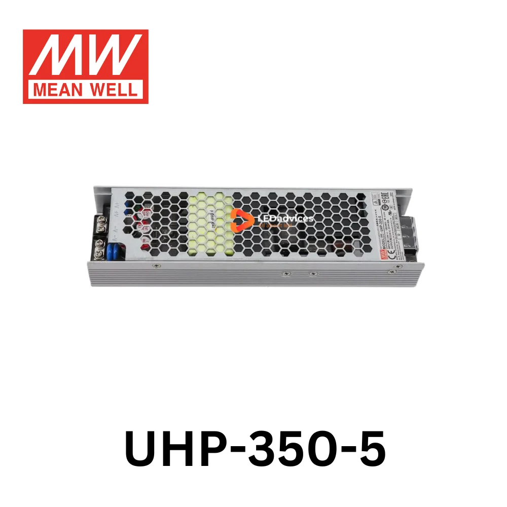 MEAN WELL UHP 350 Series 350W 3.3/4.2/5/12/15/24/36/48V Slim Type with PFC Switching Power Supply POE For LED Screen Display