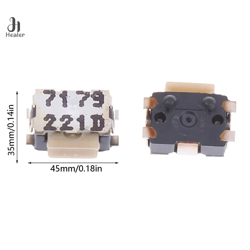 10Pcs KMS221GPLFS Flat Head Small Tortoise Touch Side Button Switch Patch 4 Feet Mobile Phone Camera Touch Button