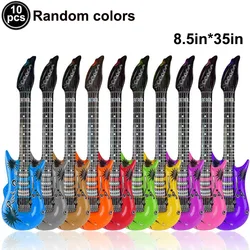 Inflatable Guitar Inflatable Rock Star Toy Karaoke Party Inflatable Instruments Decorations Party Favor for 80s 90s Themed Party