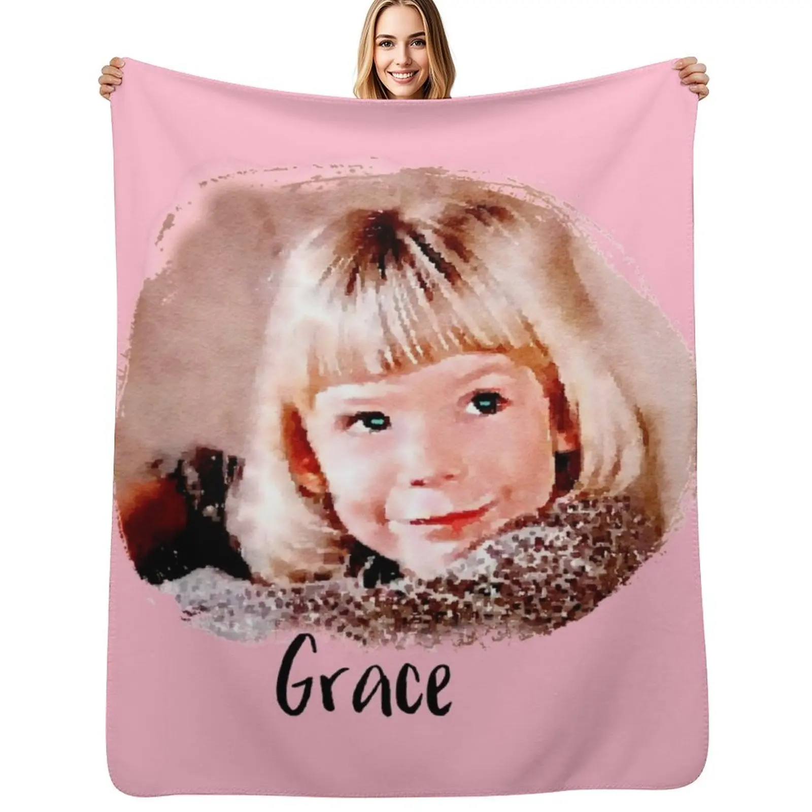 

Baby Grace Little House on the Prairie Throw Blanket christmas gifts Flannel Fabric for sofa Blanket