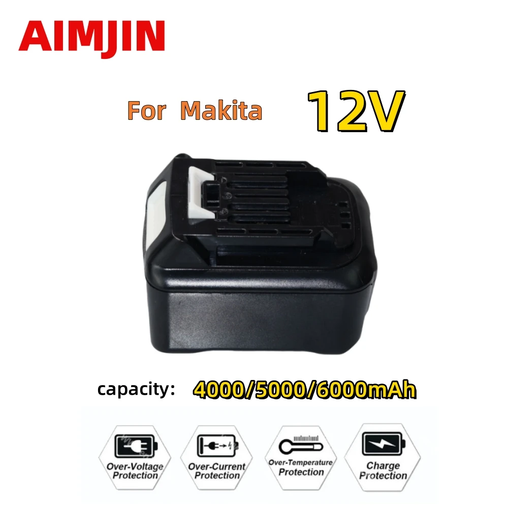 12V 4000/5000mAh Lithium-ion Rechargeable Battery Suitable For Makita BL1021B BL1041B BL1015B BL1020B BL1040B DC10WD