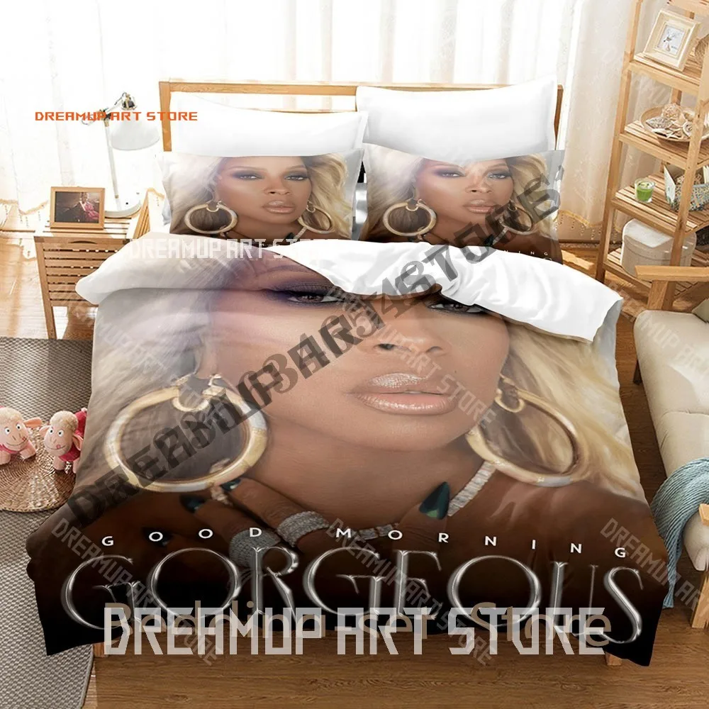 2026 3D Print Mary J. Blige Bedding Set Single Twin Full Queen King Size Bed Set Adult Kid Bedroom Duvetcover Sets Bed